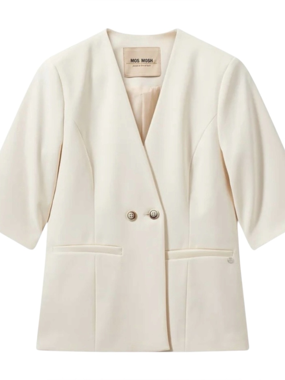 Mos Mosh Grit Carli Blazer in Ecru